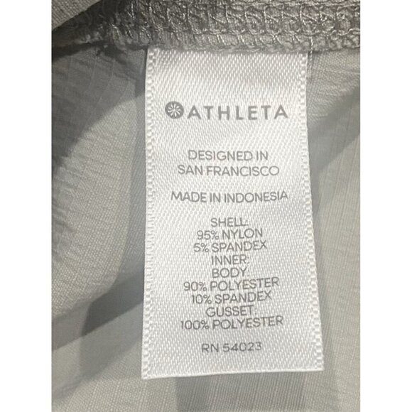 Athleta Trekkie Cargo Skort Women's 10 Gray Ripstop Zip Pockets Stretch Skirt - Picture 7 of 8